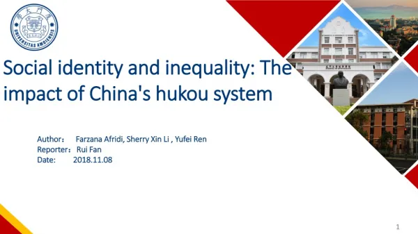 Social identity and inequality: The impact of China's hukou system