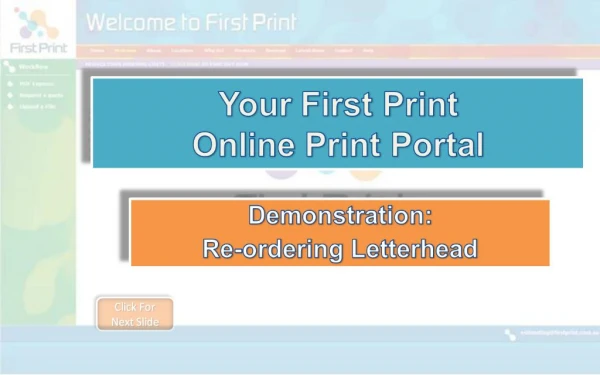 reordering letterhead from first print using w2p
