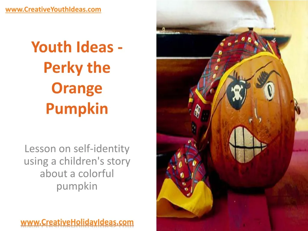 youth ideas perky the orange pumpkin