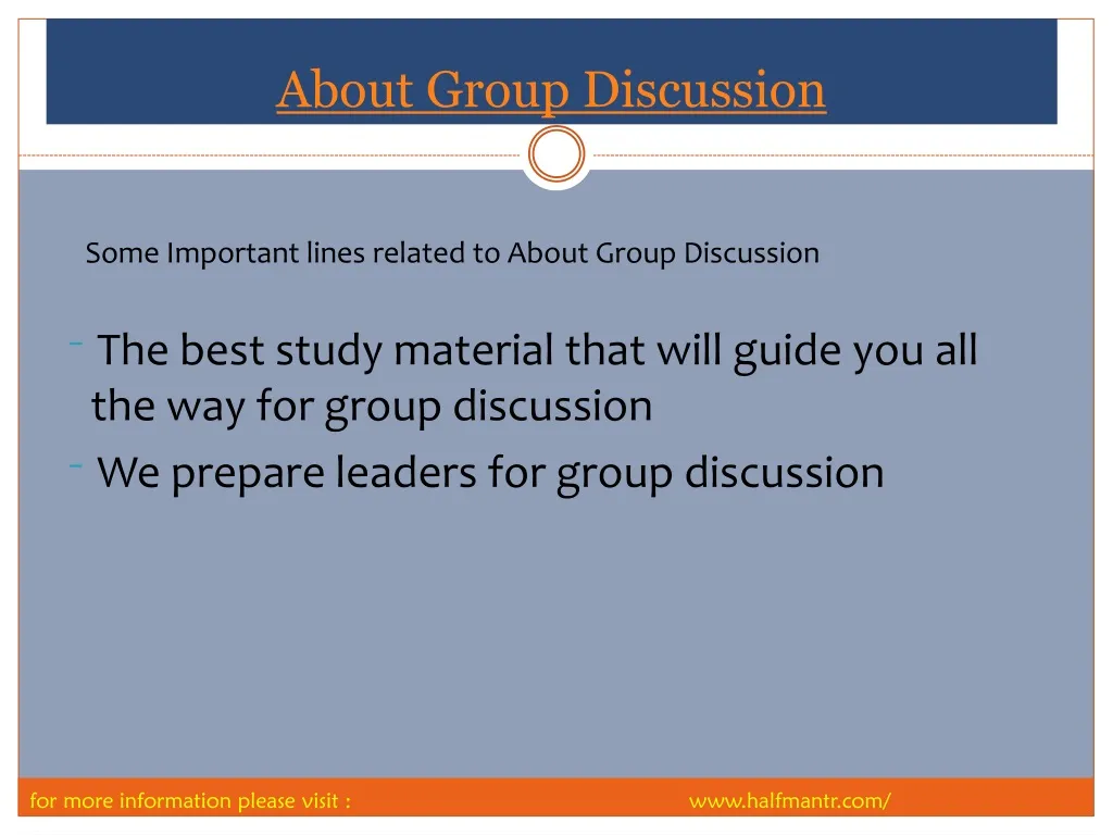 about group discussion