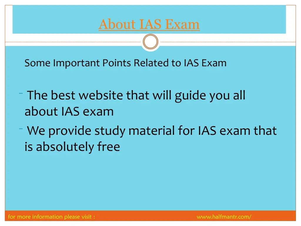 about ias exam