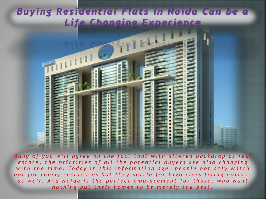 buying residential flats in noida can be a life