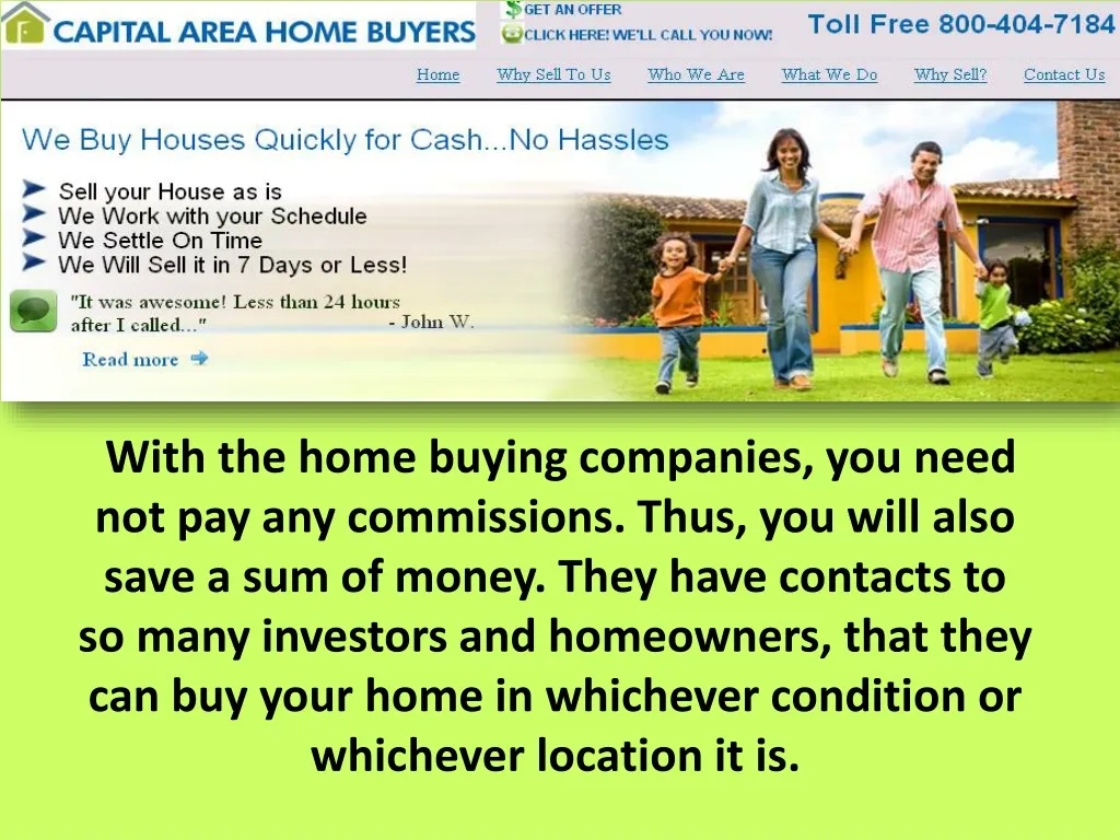 with the home buying companies you need
