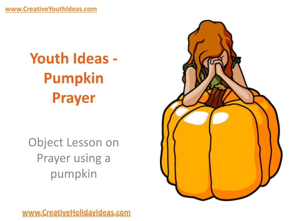 youth ideas pumpkin prayer