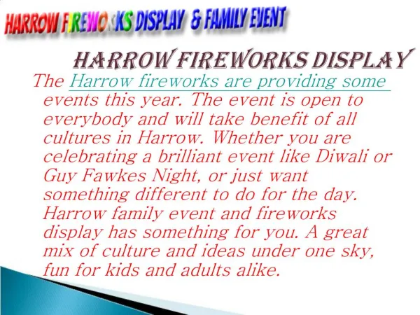 Best Fireworks Lighting Experience at Harrow Fireworks Displ