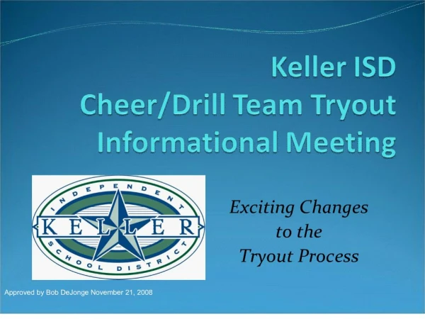 kisd cheerdrill tryout informational meeting
