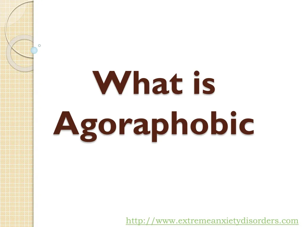 what is agoraphobic