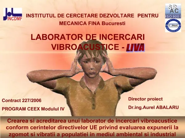 LABORATOR DE INCERCARI VIBROACUSTICE -