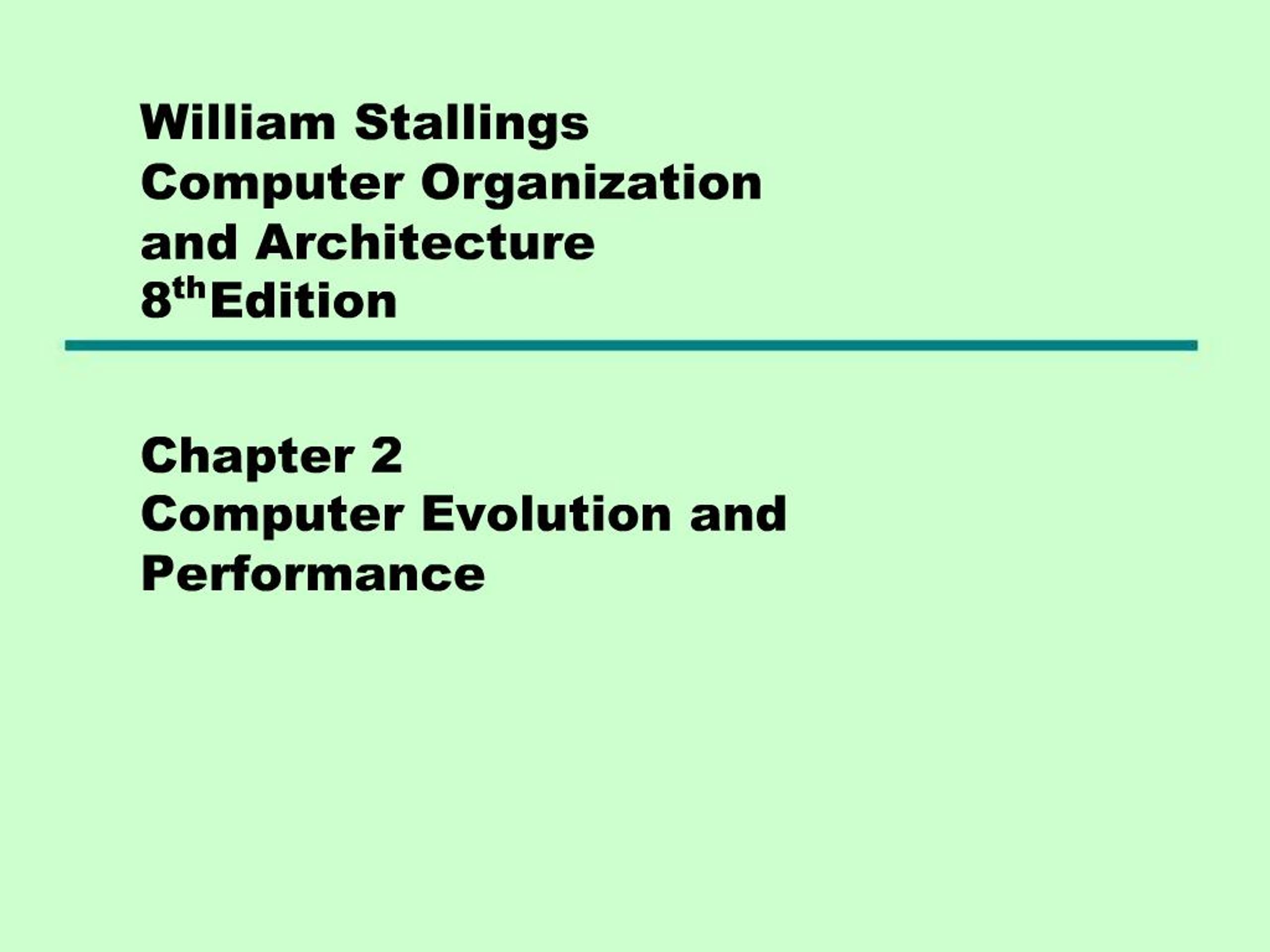 PPT - Chapter 2 Computer Evolution and Performance PowerPoint ...