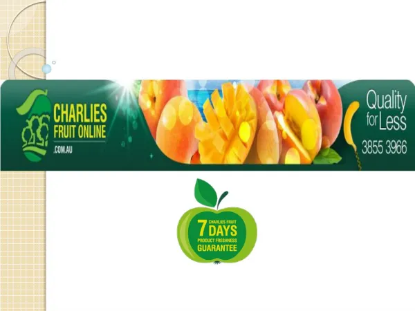 Charlies Fruit Market - Our Services