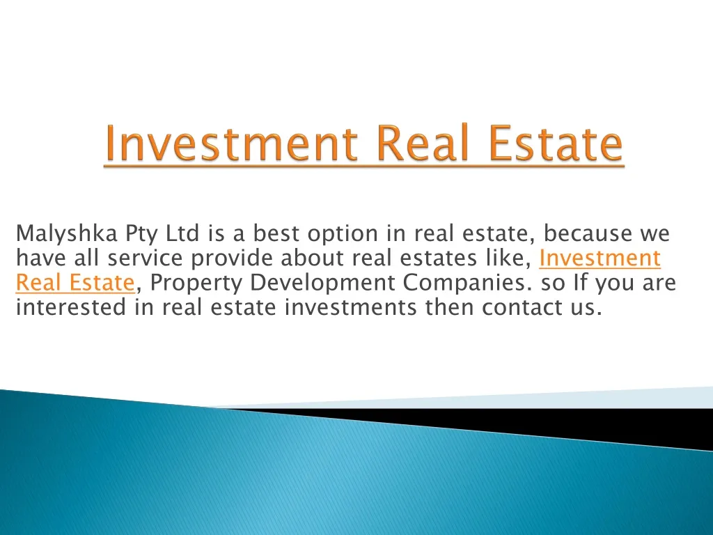 investment real estate
