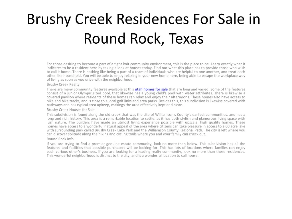 brushy creek residences for sale in round rock texas