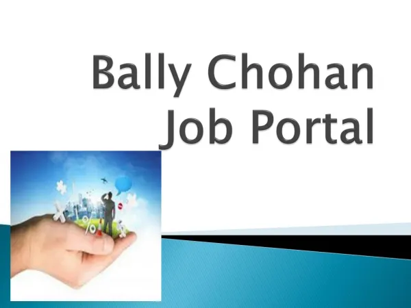 Bally Chohan job Portal UK