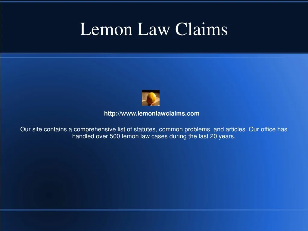lemon law claims