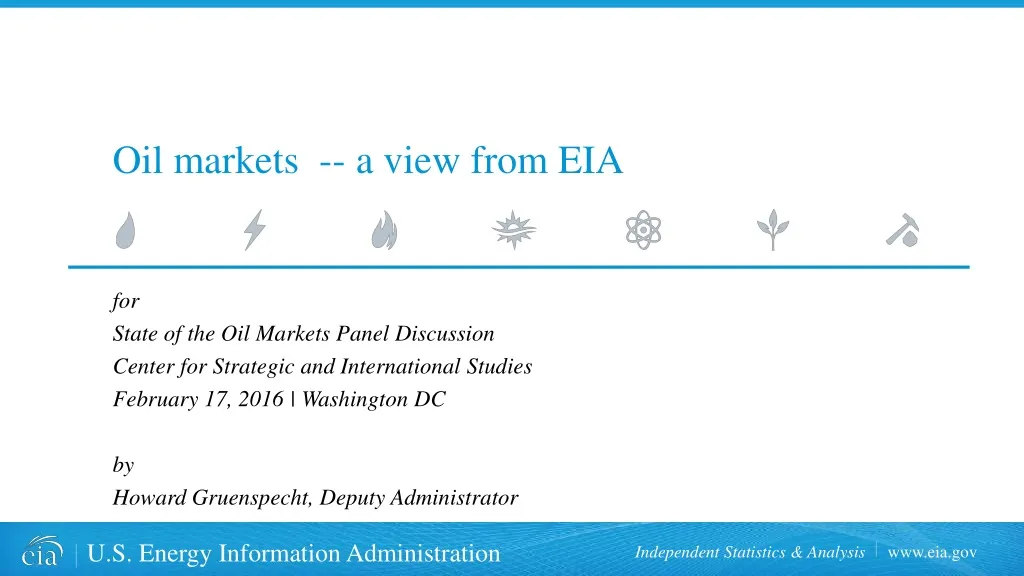 oil markets a view from eia