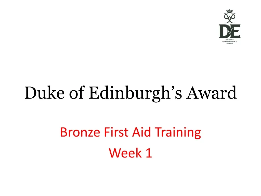 duke of edinburgh s award bronze first