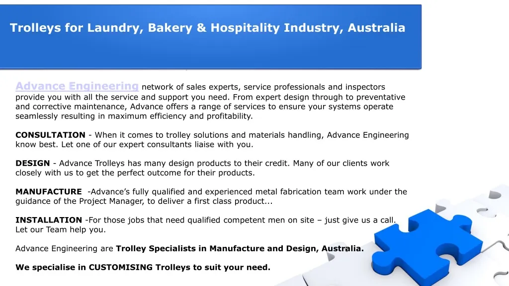 trolleys for laundry bakery hospitality industry australia