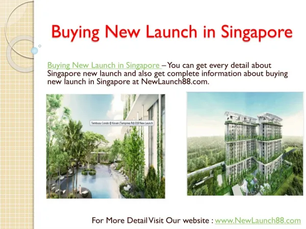Buying Lakeside Condo New Launch in Singapore