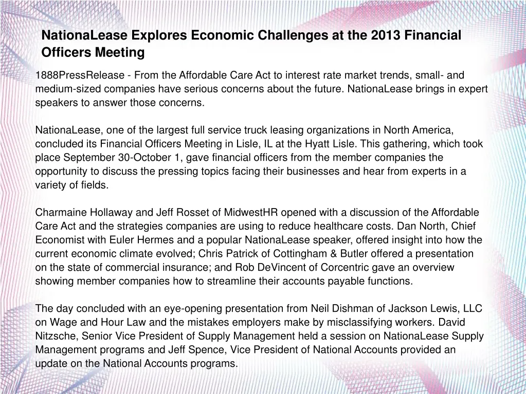 nationalease explores economic challenges