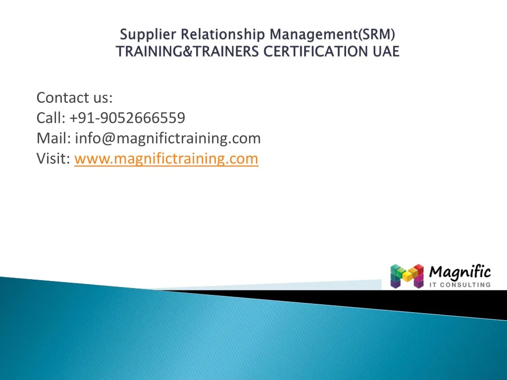 supplier relationship management srm training trainers certification uae