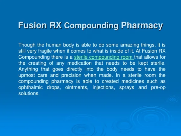 Fusion RX Compounding Pharmacy