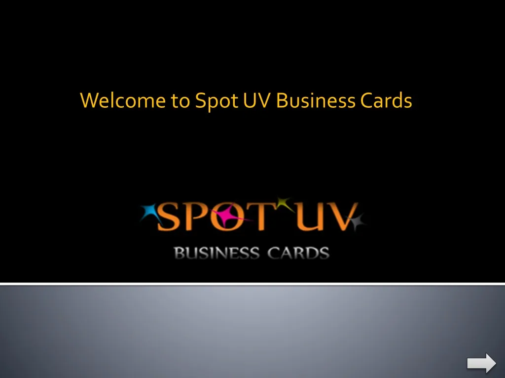welcome to spot uv business cards