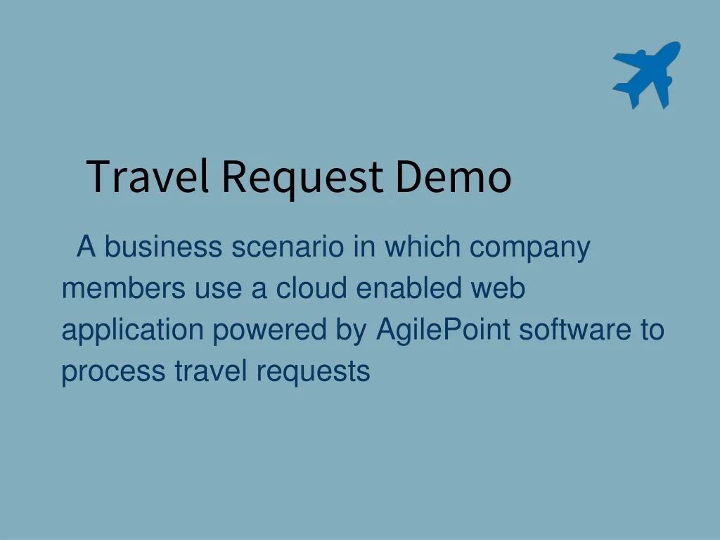 travel request demo