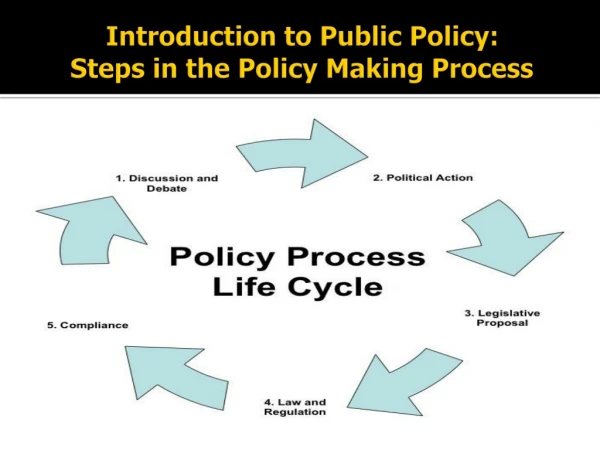 Introduction to Public Policy: Steps in the Policy Making Process