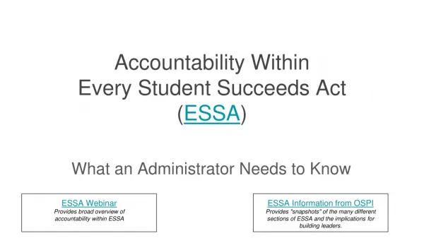 Accountability Within Every Student Succeeds Act ( ESSA )