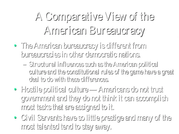 the u.s. bureaucracy