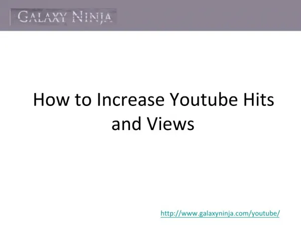 How to Increase Youtube Hits and Views