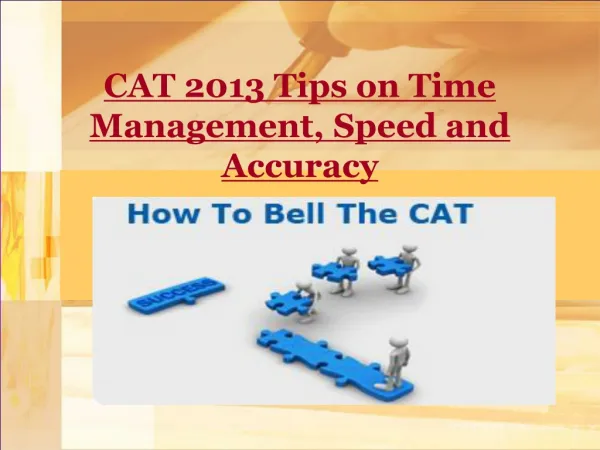 CAT 2013 Tips on Time Management, Speed and Accuracy