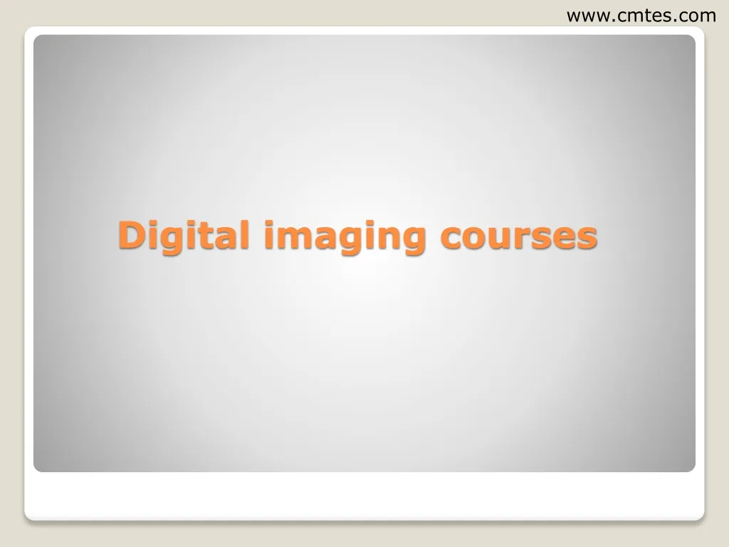 digital imaging courses