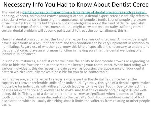 Necessary Info You Had to Know About Dentist