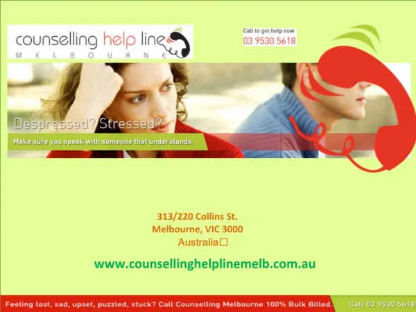 Counselling Help Line Melbourne - Depression