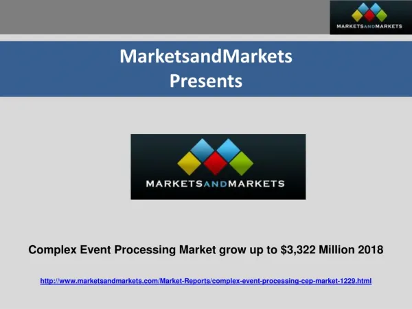 Complex Event Processing Market $3,322 Million 2018