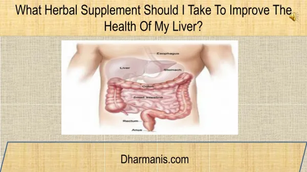 What Herbal Supplement Should I Take To Improve The Health O