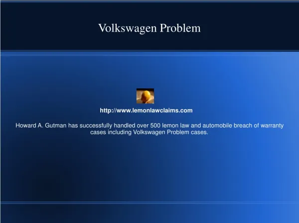 Volkswagen Problem