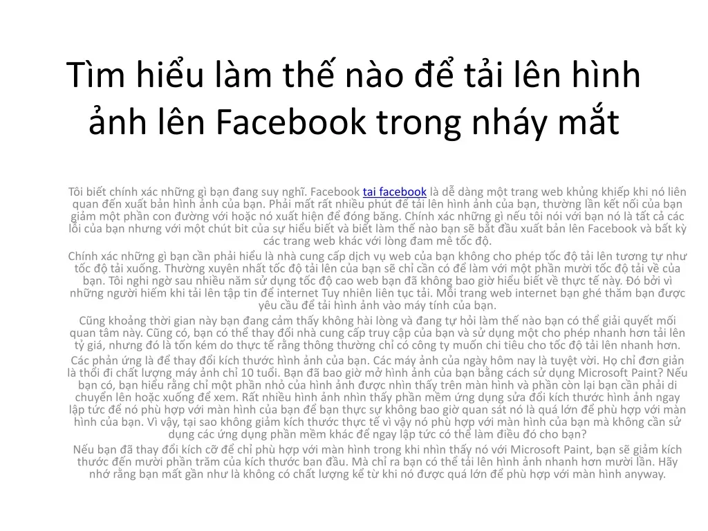 t m hi u l m th n o t i l n h nh nh l n facebook trong nh y m t