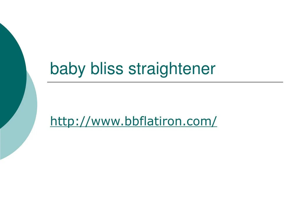 baby bliss straightener