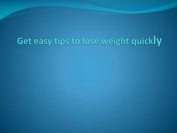 perdre du poids rapidement
