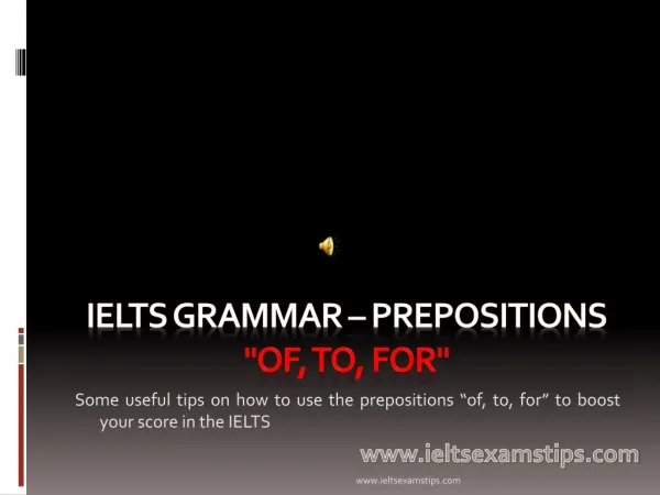 IELTS Grammar - Prepositions