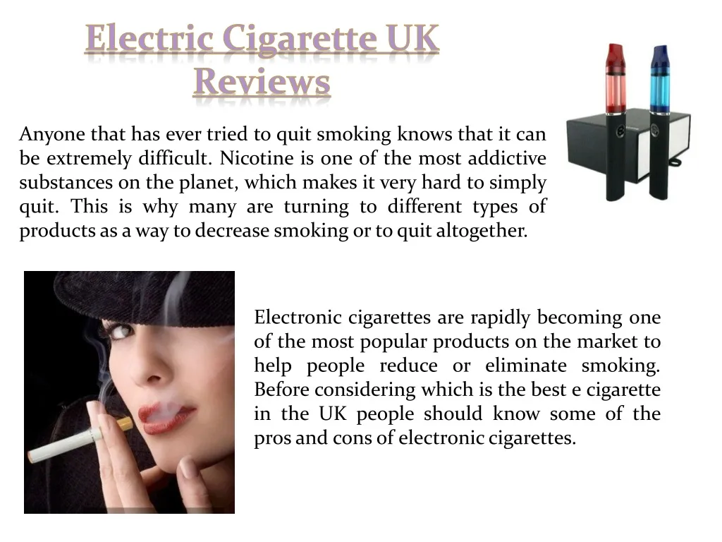 electric cigarette uk reviews