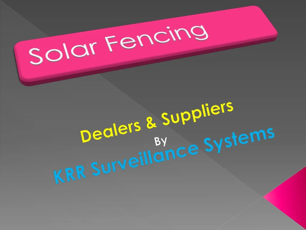 dealers suppliers by krr surveillance systems