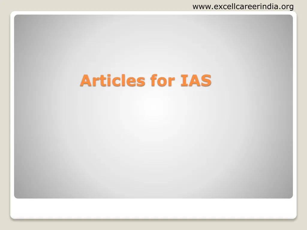 articles for ias