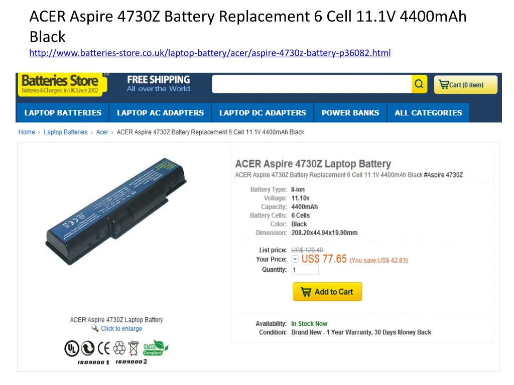 acer aspire 4730z battery replacement 6 cell