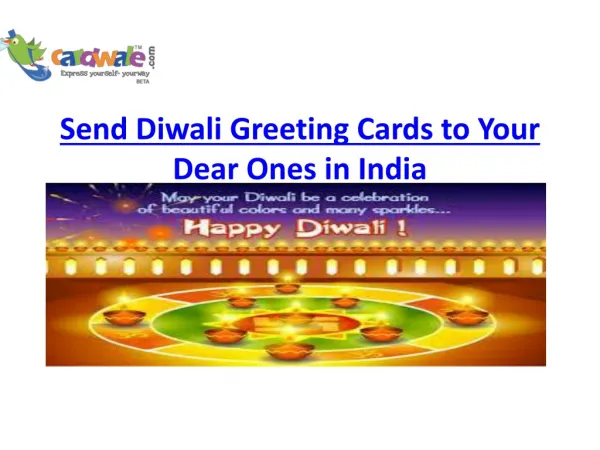 Send Diwali Greeting Cards to Your Dear Ones in India