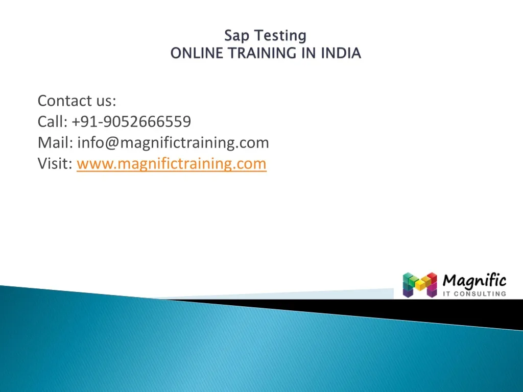 sap testing online training in india