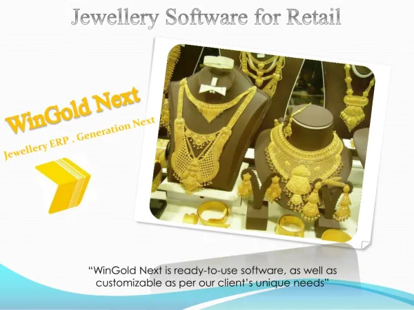 Jewellery Software for Retail
