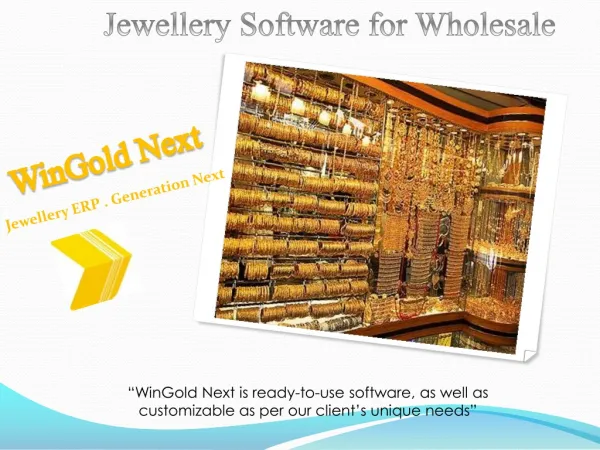 Jewellery Software for Wholesale